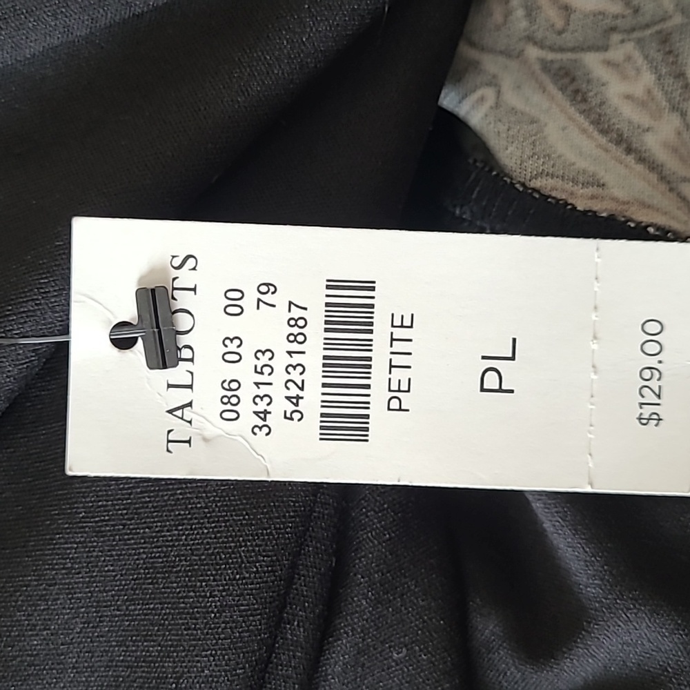 Talbots petite Large dress black multy color - Picture 8 of 8